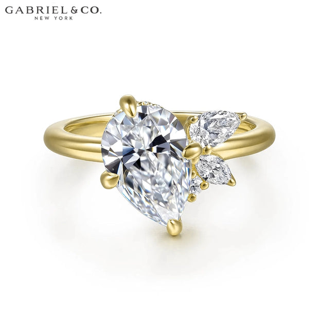 2.42ctw Pear Cut Lab Grown Diamond Ring