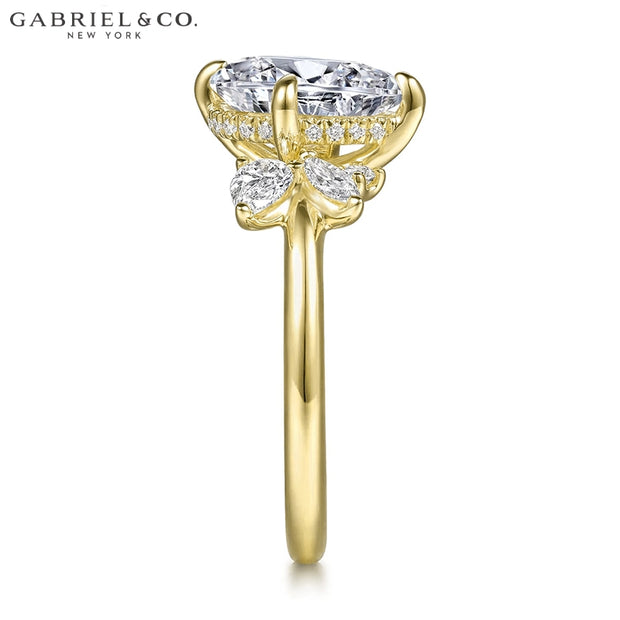 2.42ctw Pear Cut Lab Grown Diamond Ring