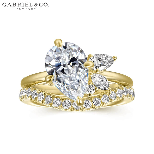 2.42ctw Pear Cut Lab Grown Diamond Ring
