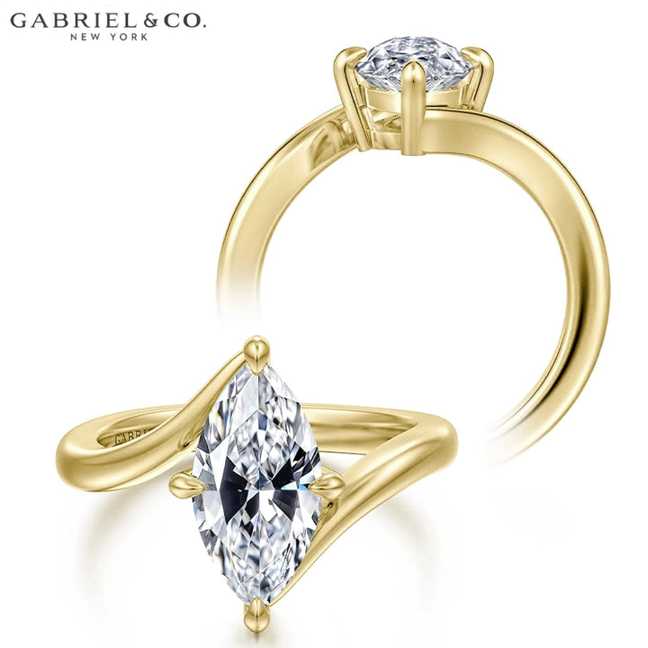1.00ctr-2.00ctr Marquise Cut Natural Diamond Ring Tailor Made