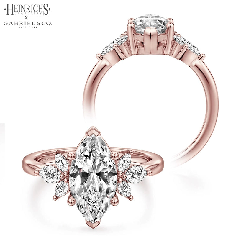 1.25ctr-2.50ctr Marquise Cut Lab Grown Diamond Ring Tailor Made