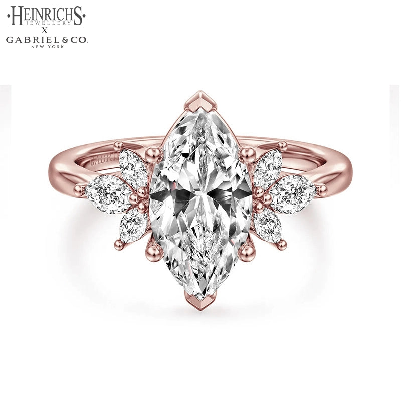 1.25ctr-2.50ctr Marquise Cut Lab Grown Diamond Ring Tailor Made