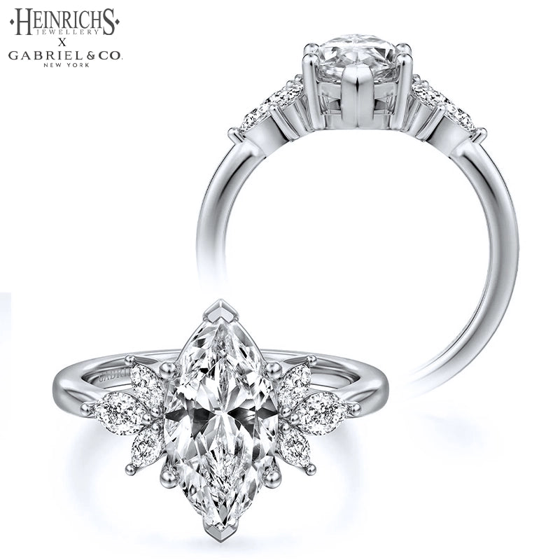 1.25ctr-2.50ctr Marquise Cut Lab Grown Diamond Ring Tailor Made