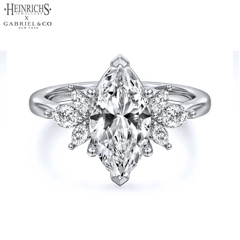 1.25ctr-2.50ctr Marquise Cut Lab Grown Diamond Ring Tailor Made