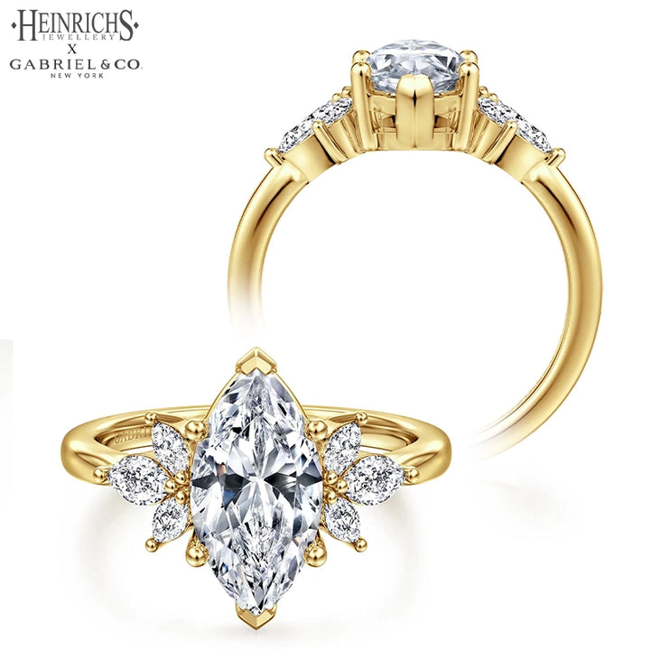 1.25ctr-2.50ctr Marquise Cut Lab Grown Diamond Ring Tailor Made