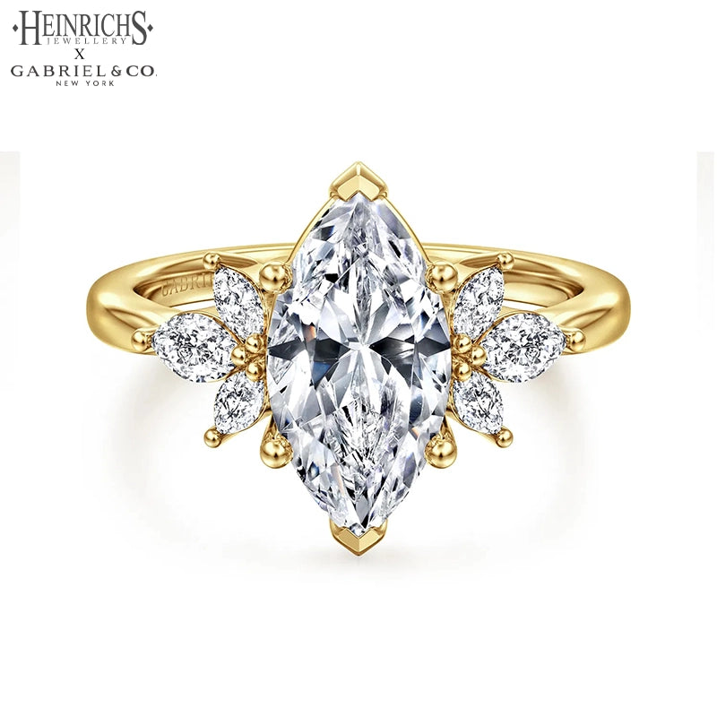 1.25ctr-2.50ctr Marquise Cut Lab Grown Diamond Ring Tailor Made