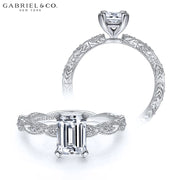 0.75ctr-1.50ctr Emerald Cut Diamond Customizable Ring