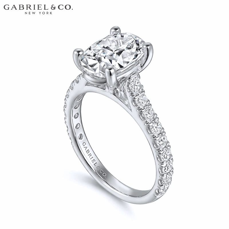 1.00ctr-2.00ctr Oval Cut Natural Diamond Ring