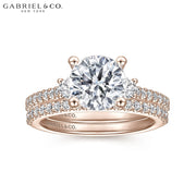 1.00ctr-3.00ctr Round Cut Lab Grown Diamond Ring