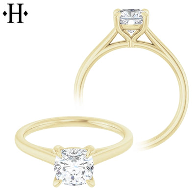 1.00ctw Cushion Cut Lab Grown Diamond Ring