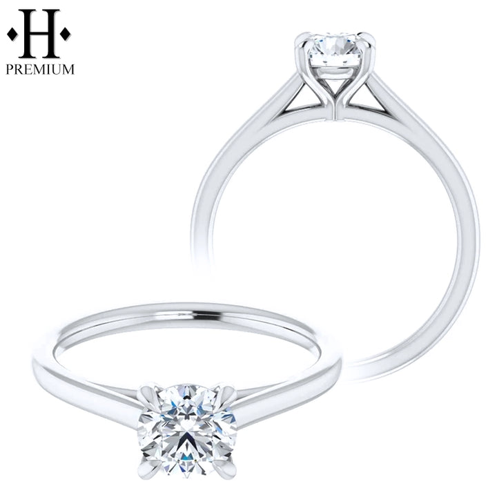 0.76cts Premium Round Cut Natural Diamond Ring