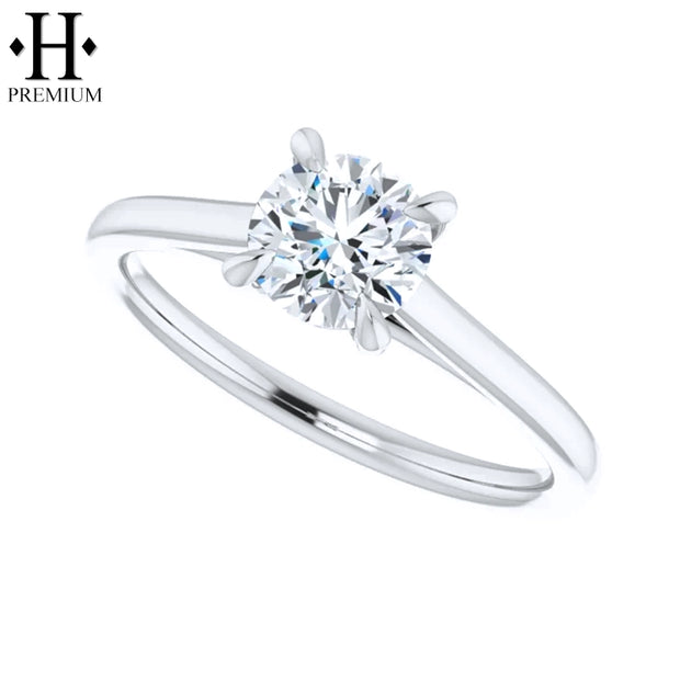 0.76cts Premium Round Cut Natural Diamond Ring