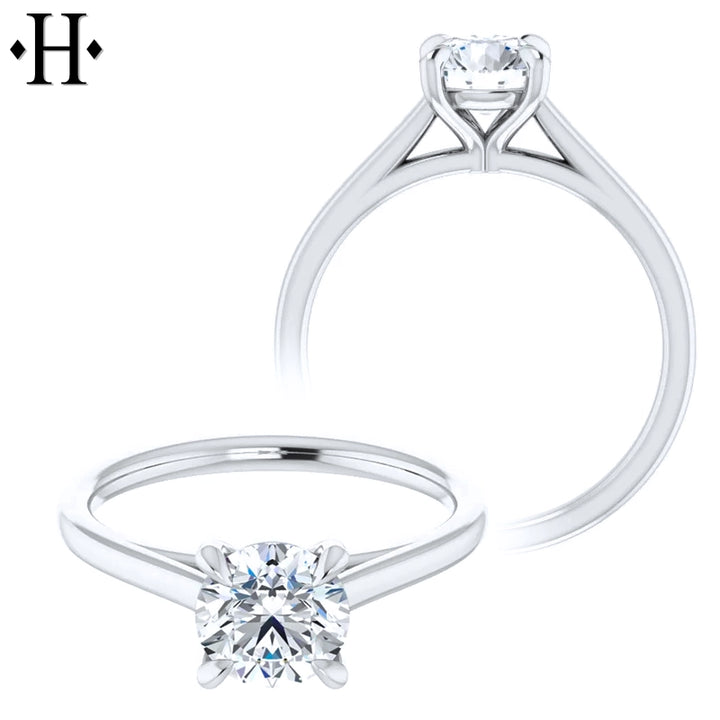 0.75ctr-1.25ctr Round Cut Natural Diamond Ring