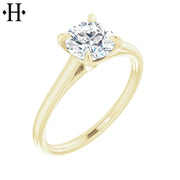 0.75ctr-1.25ctr Round Cut Natural Diamond Ring