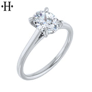 0.75ctr-1.25ctr Oval Cut Natural Diamond Ring