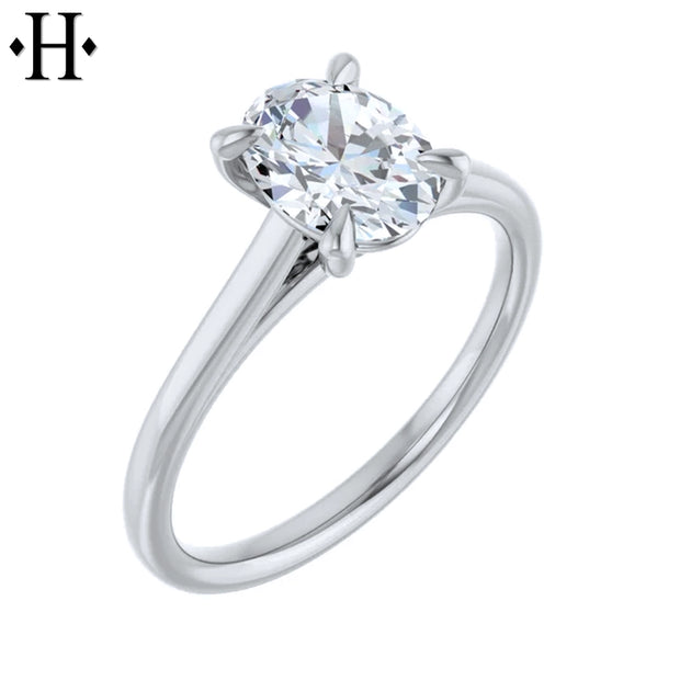 0.75ctr-1.25ctr Oval Cut Natural Diamond Ring