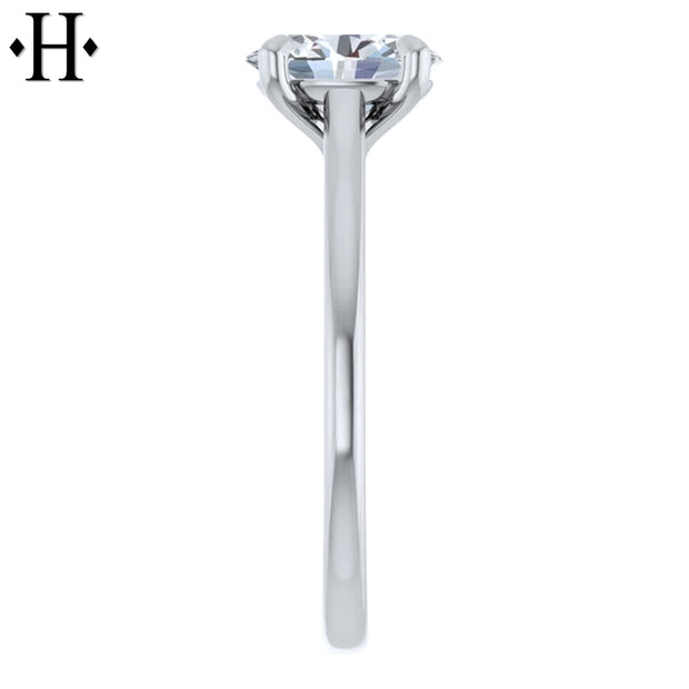 0.75ctr-1.25ctr Oval Cut Natural Diamond Ring
