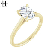 0.75ctr-1.25ctr Oval Cut Natural Diamond Ring