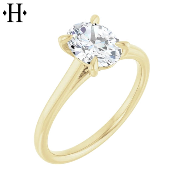 0.75ctr-1.25ctr Oval Cut Natural Diamond Ring