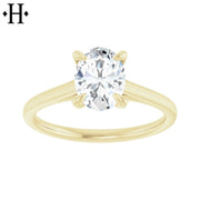 0.75ctr-1.25ctr Oval Cut Natural Diamond Ring