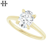0.75ctr-1.25ctr Oval Cut Natural Diamond Ring