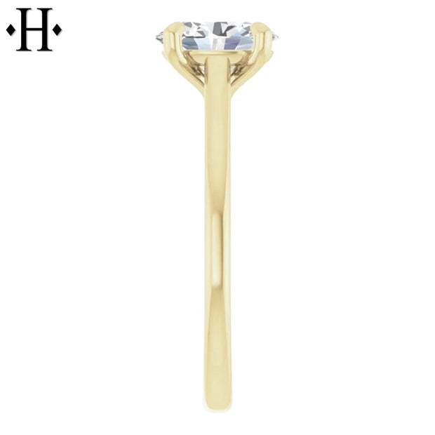 0.75ctr-1.25ctr Oval Cut Natural Diamond Ring