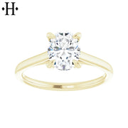 1.00ctw Oval Cut Lab Grown Diamond Ring