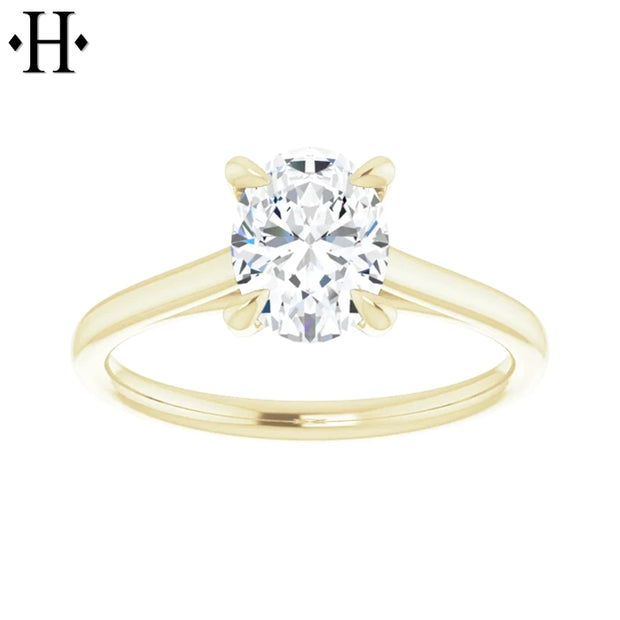1.00ctw Oval Cut Lab Grown Diamond Ring
