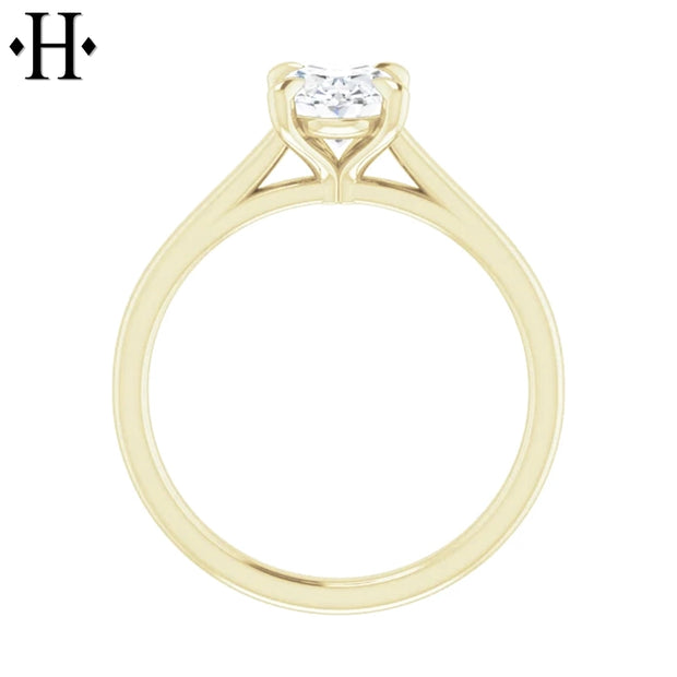1.00ctw Oval Cut Lab Grown Diamond Ring