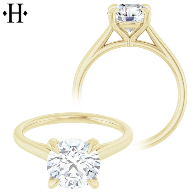 1.50ctr-2.00ctr Round Cut Natural Diamond Ring