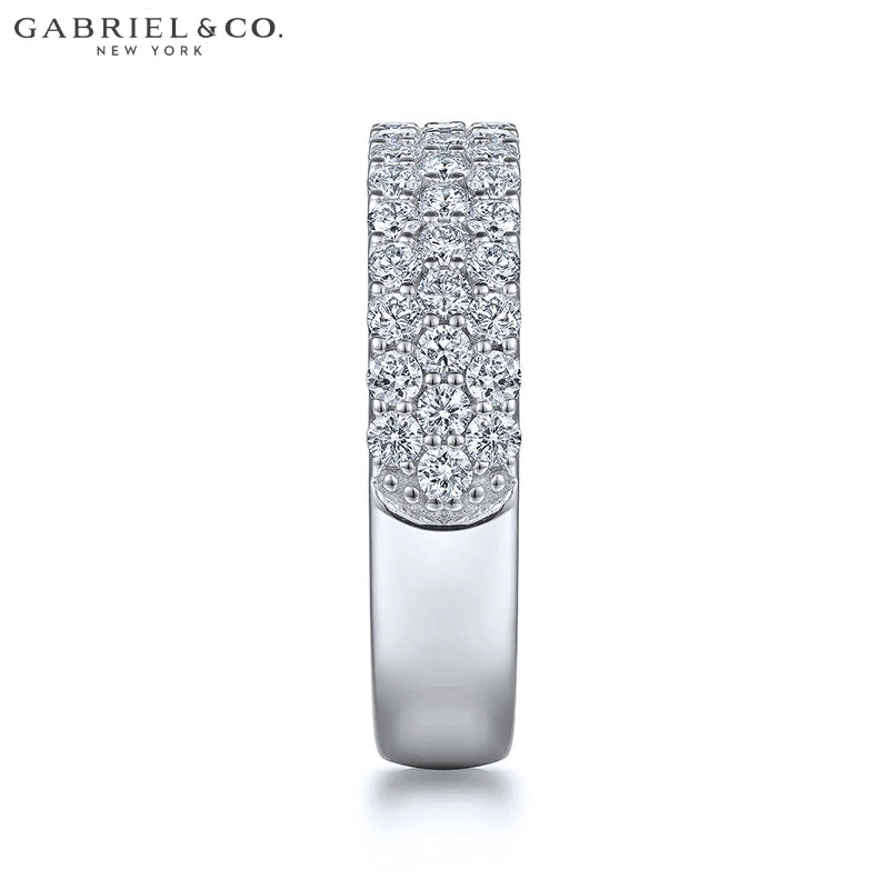 14kt 1.15cts Natural Diamond Micro Pavé Ring 5.0mm