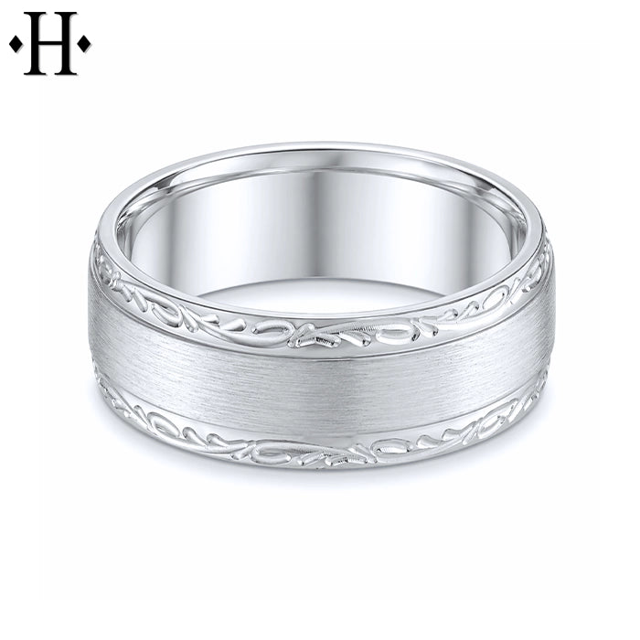 Classic Carved Ring 8mm