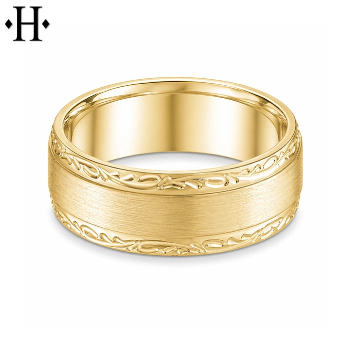 Classic Carved Ring 8mm