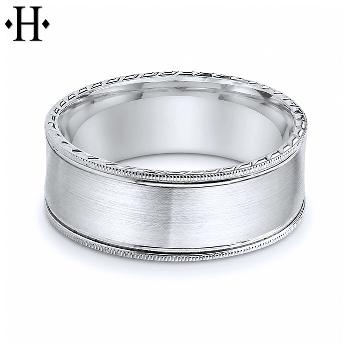 Classic Carved Ring 8mm