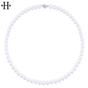 14kt 6.5mm White Cultured Ming Pearl Necklace 18"