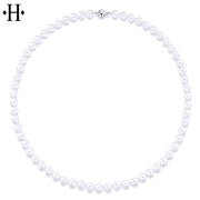 14kt 6.5mm White Cultured Ming Pearl Necklace 22"