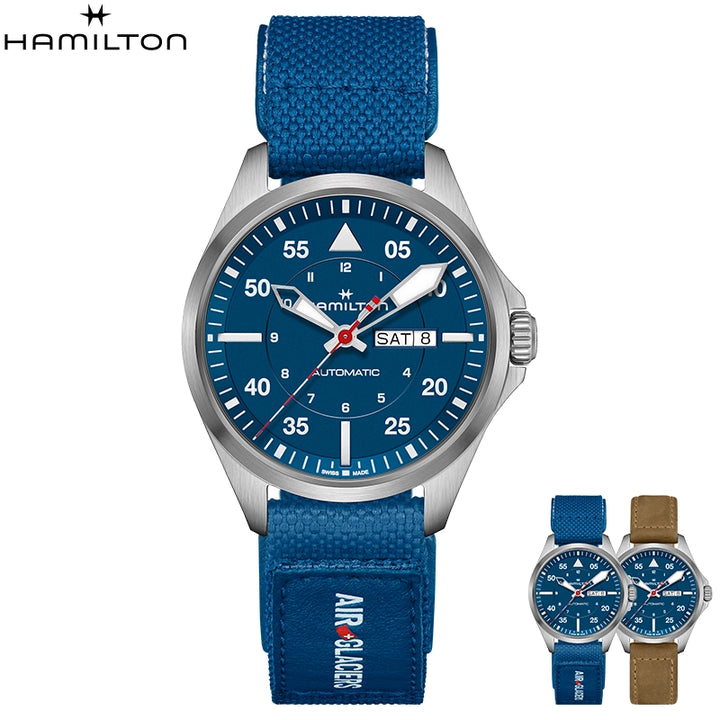 Khaki Aviation Pilot Automatic Air-Glaciers Edition 42mm