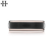 Black Carbon Fiber & Solid Gold Ring 6mm