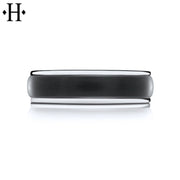 Black Carbon Fiber & Solid Gold Ring 6mm