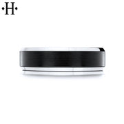 Black Carbon Fiber & Solid Gold Ring 6mm