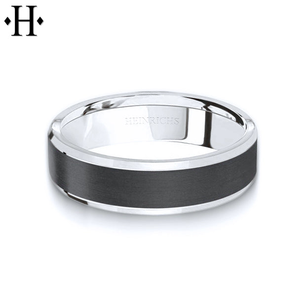 Black Carbon Fiber & Solid Gold Ring 6mm