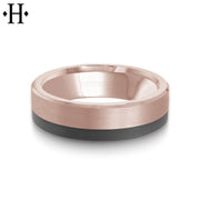 Black Carbon Fiber & Solid Gold Ring 6.5mm