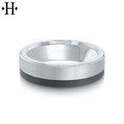 Black Carbon Fiber & Solid Gold Ring 6.5mm