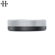 Black Carbon Fiber & Solid Gold Ring 6.5mm