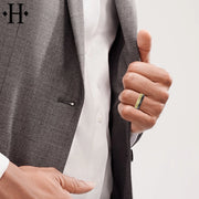Black Carbon Fiber & Solid Gold Ring 6.5mm