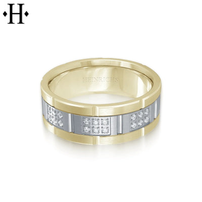 Lab Grown Diamond Carved Ring 8mm
