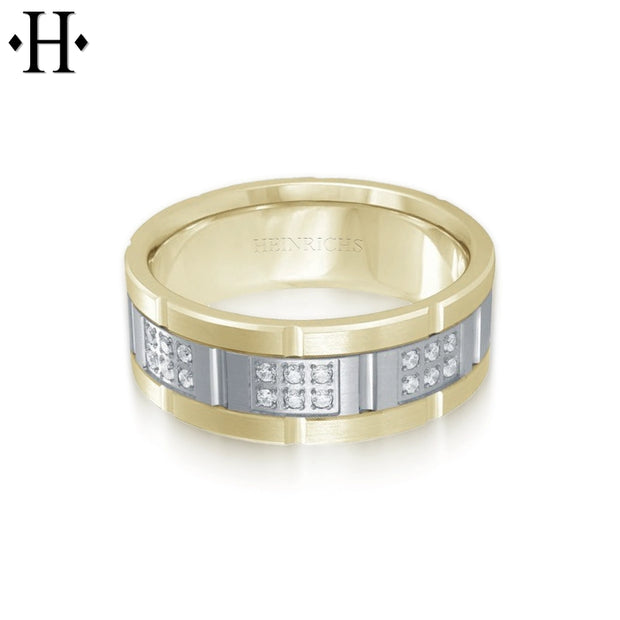 Lab Grown Diamond Carved Ring 8mm