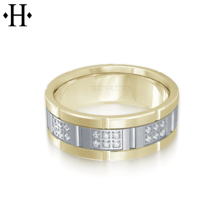 Lab Grown Diamond Carved Ring 8mm