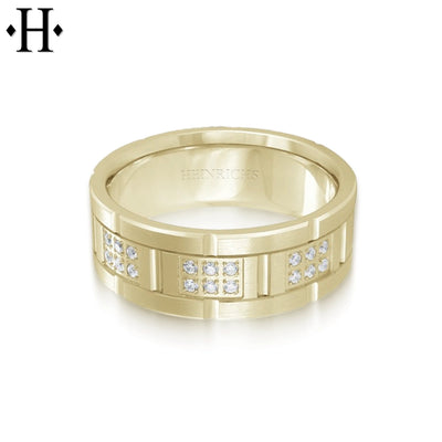 Lab Grown Diamond Carved Ring 8mm