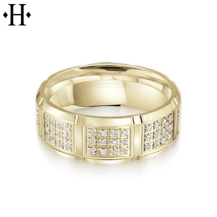 Lab Grown Diamond Eternity Carved Ring 8mm